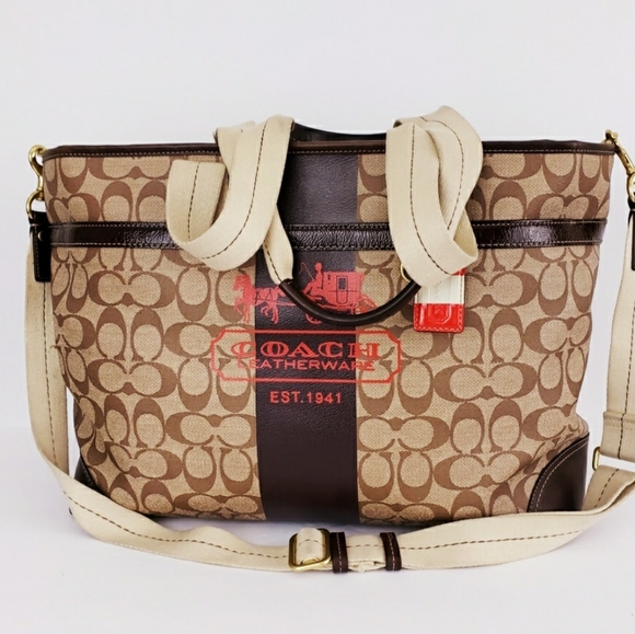 Coach Signature Lg Baby Bag - Picture 1 of 8